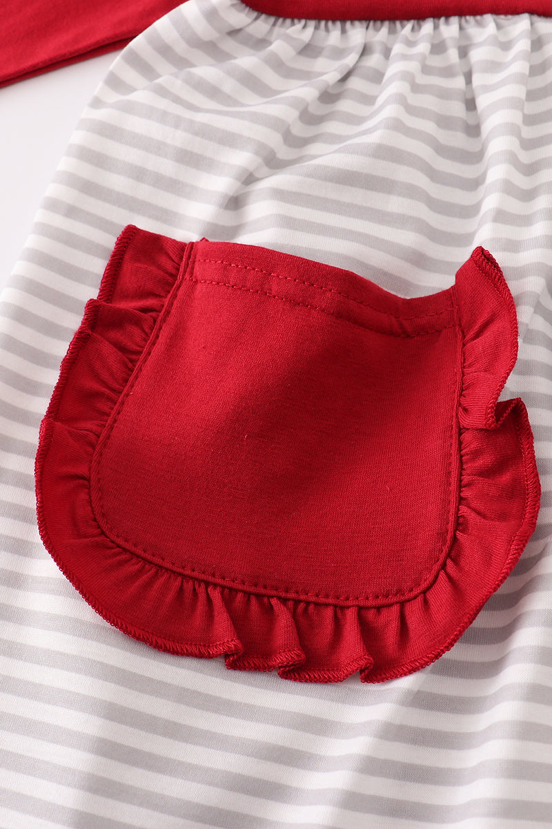 Alabama roll tide elephant applique stripe dress